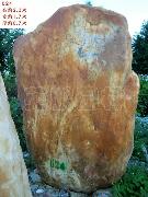 大型黄腊石刻字石b24a